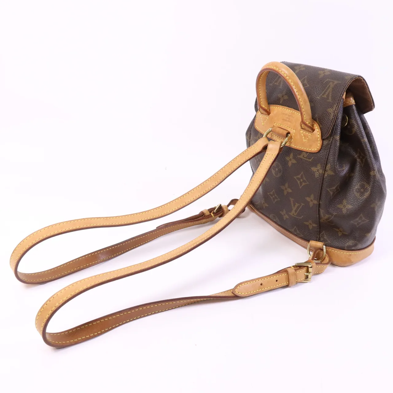 LOUIS VUITTON Montsouris M51136 背包 塗層帆布 棕色 / Brown 塗層帆布 中古品B - 縮圖 8
