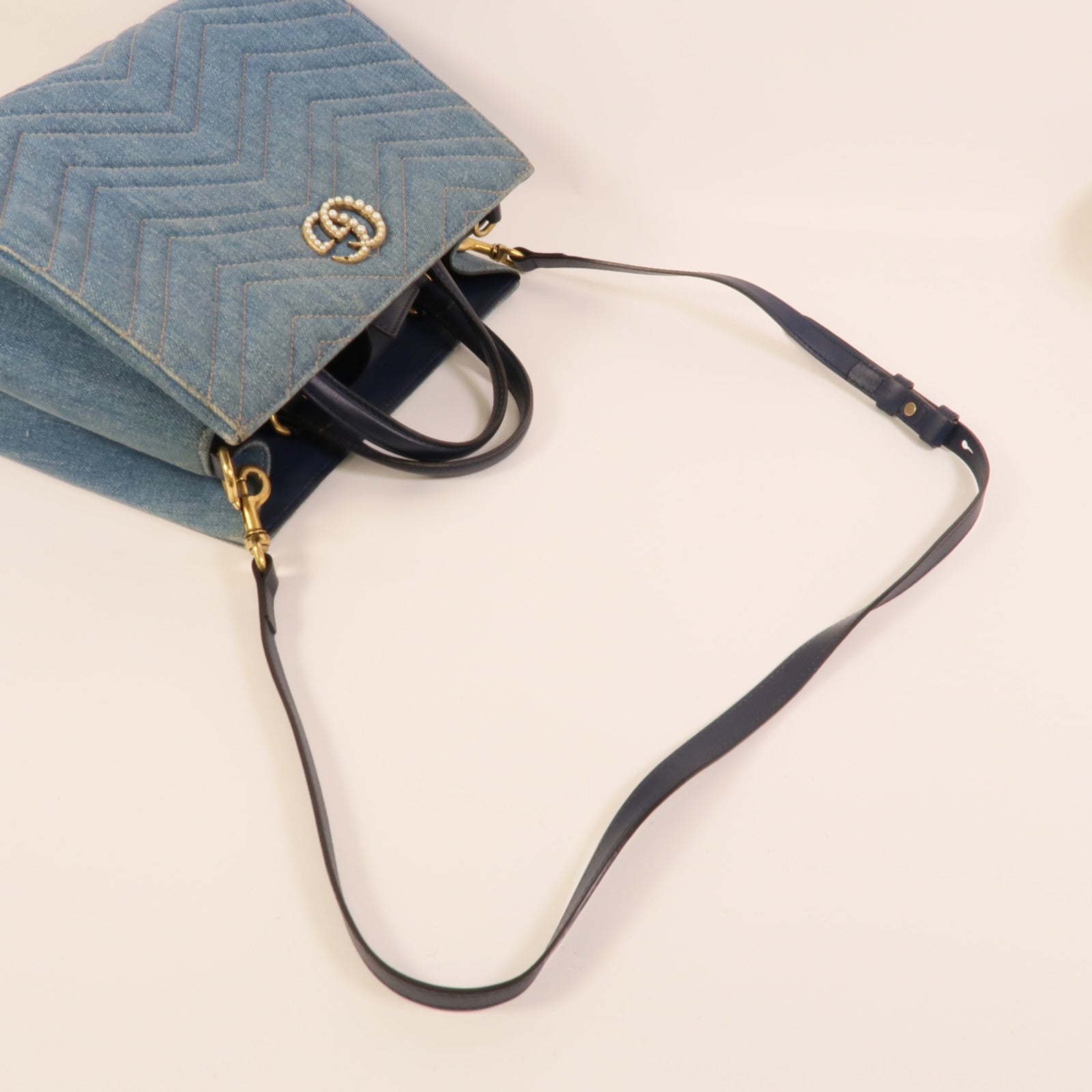 LOUIS VUITTON 448054 兩用包 denim 5