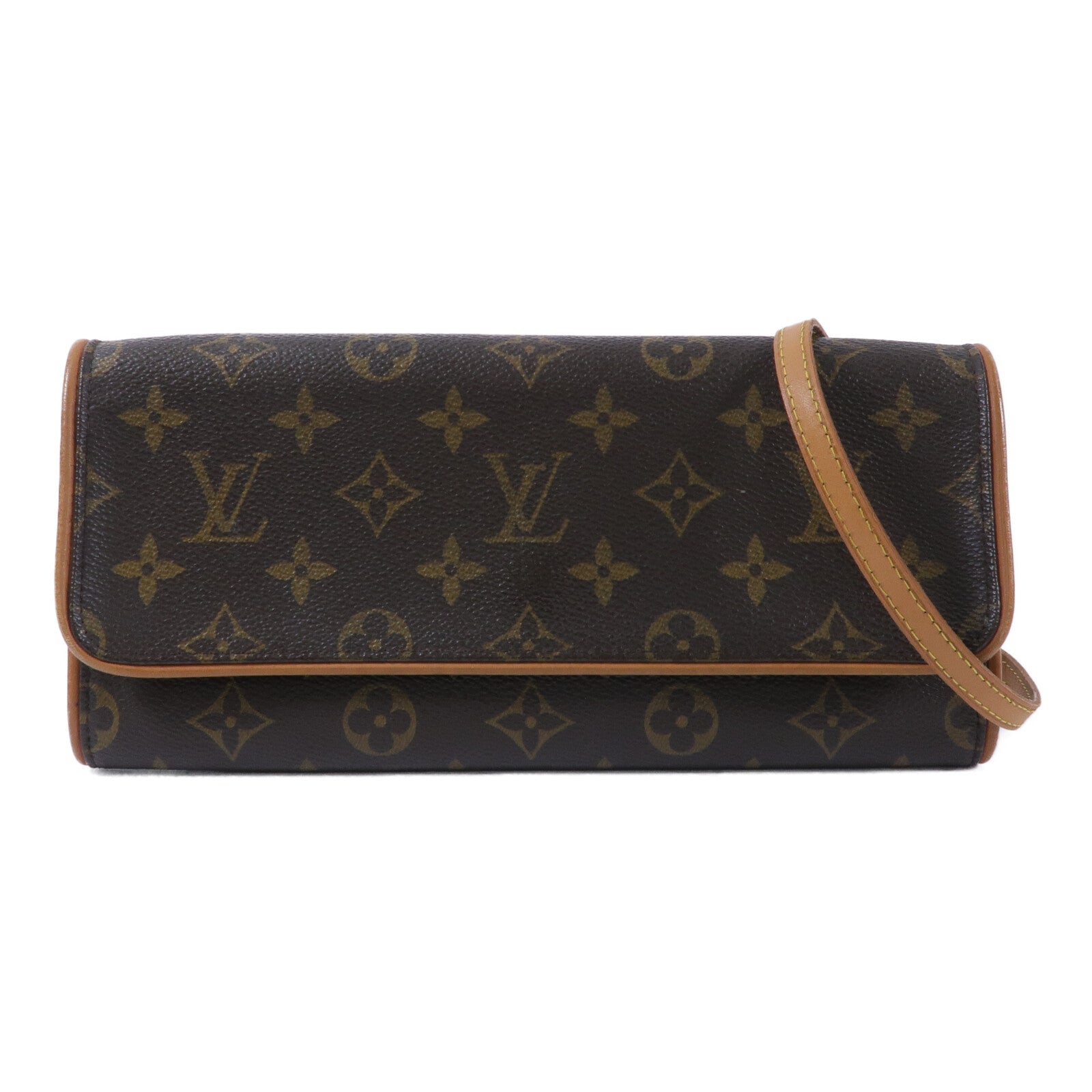 LOUIS VUITTON Pochette Twin M51852 Shoulder Bag Coated Canvas