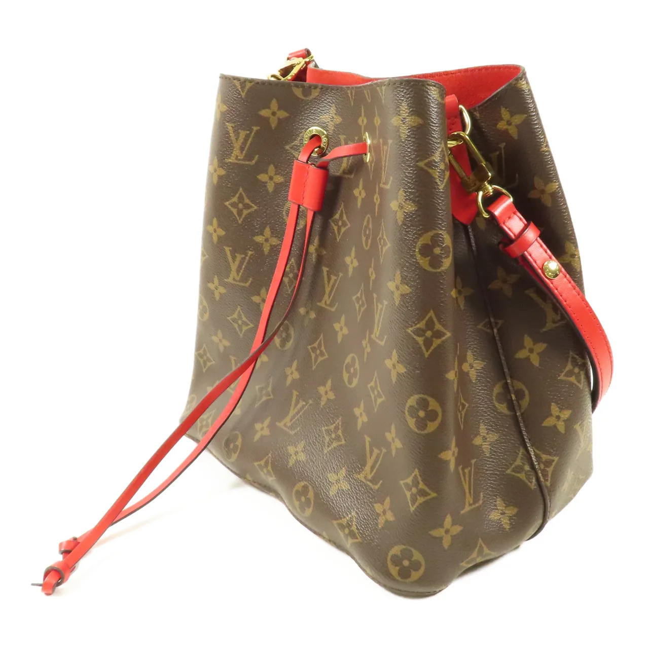 LOUIS VUITTON NeoNoe M44021 肩背包 塗層帆布 紅色 / Red 塗層帆布 中古品B - 縮圖 3