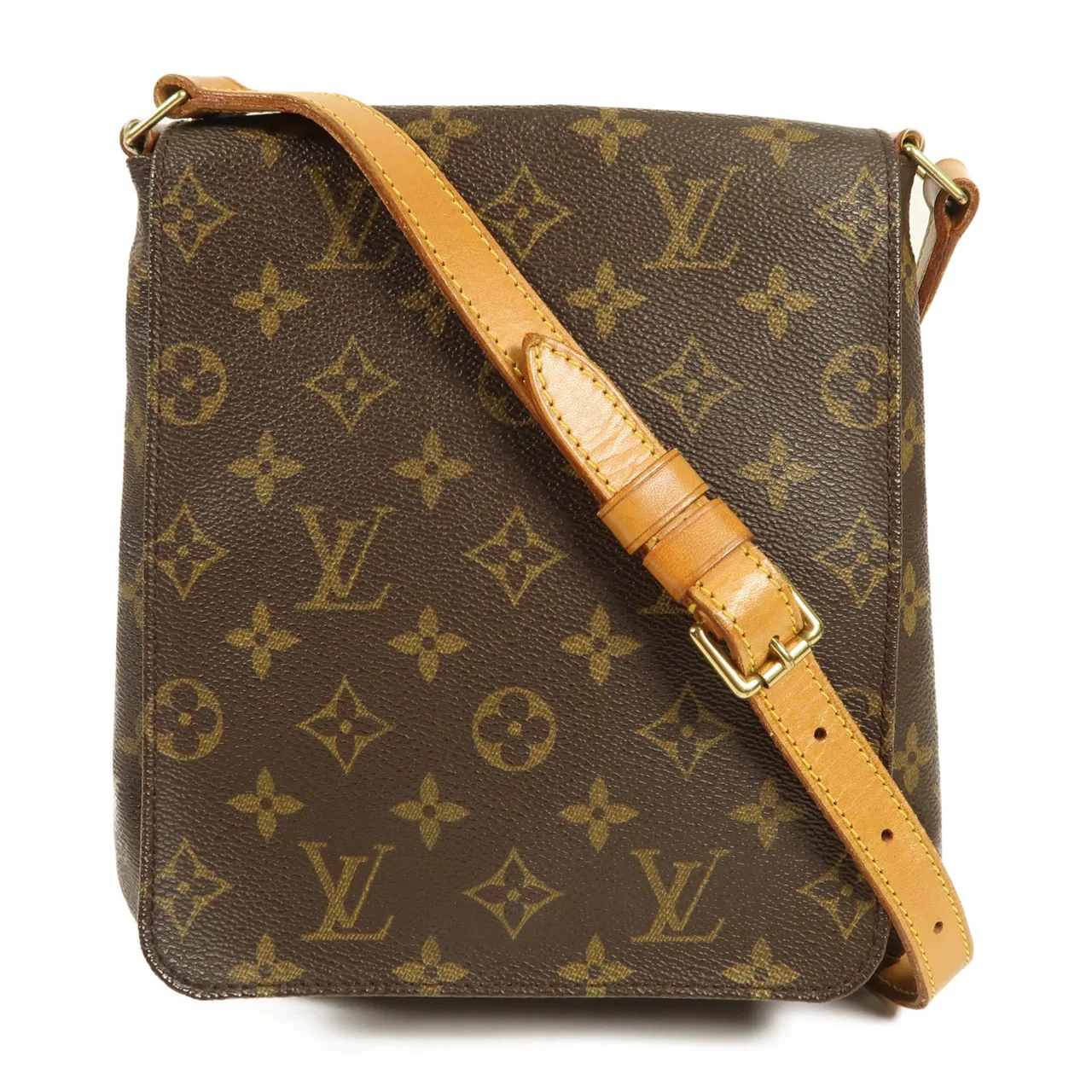 LOUIS VUITTON Musette Salsa M51258 Shoulder Bag Coated Canvas 棕色 / Brown
