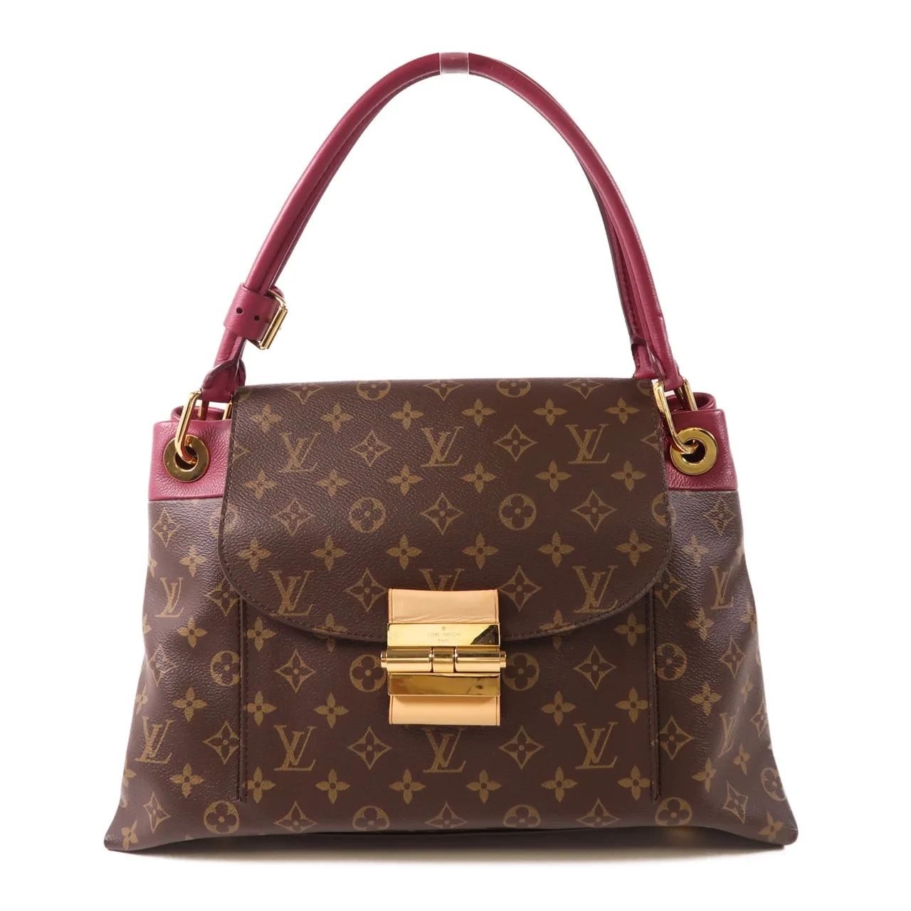 LOUIS VUITTON M40579 Shoulder Bag Coated Canvas 棕色 / 紅色 / Red