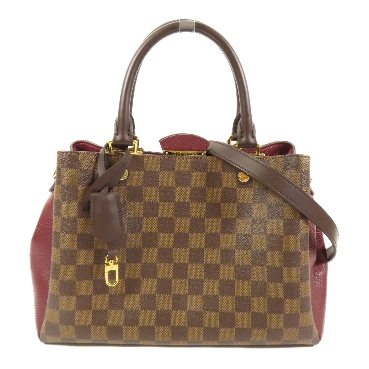 LOUIS VUITTON Brittany N41675 2-Way Bag Coated Canvas 棕色
