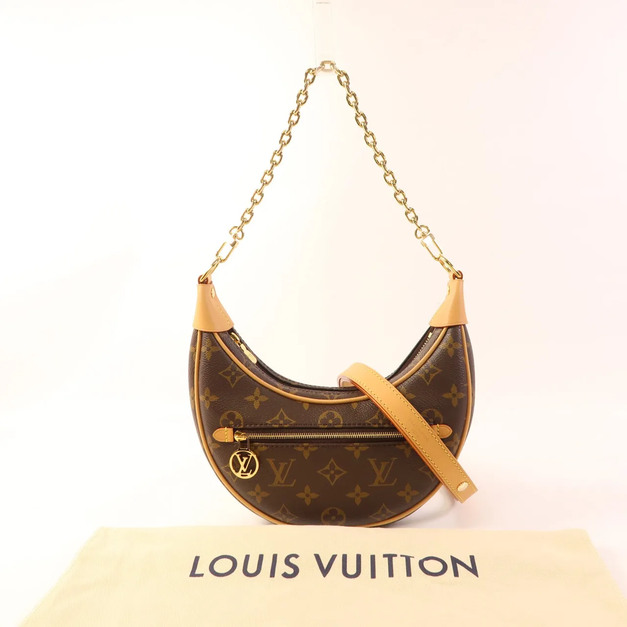 LOUIS VUITTON Loop M81098 肩背包 塗層帆布 棕色 塗層帆布 中古品A - 縮圖 10