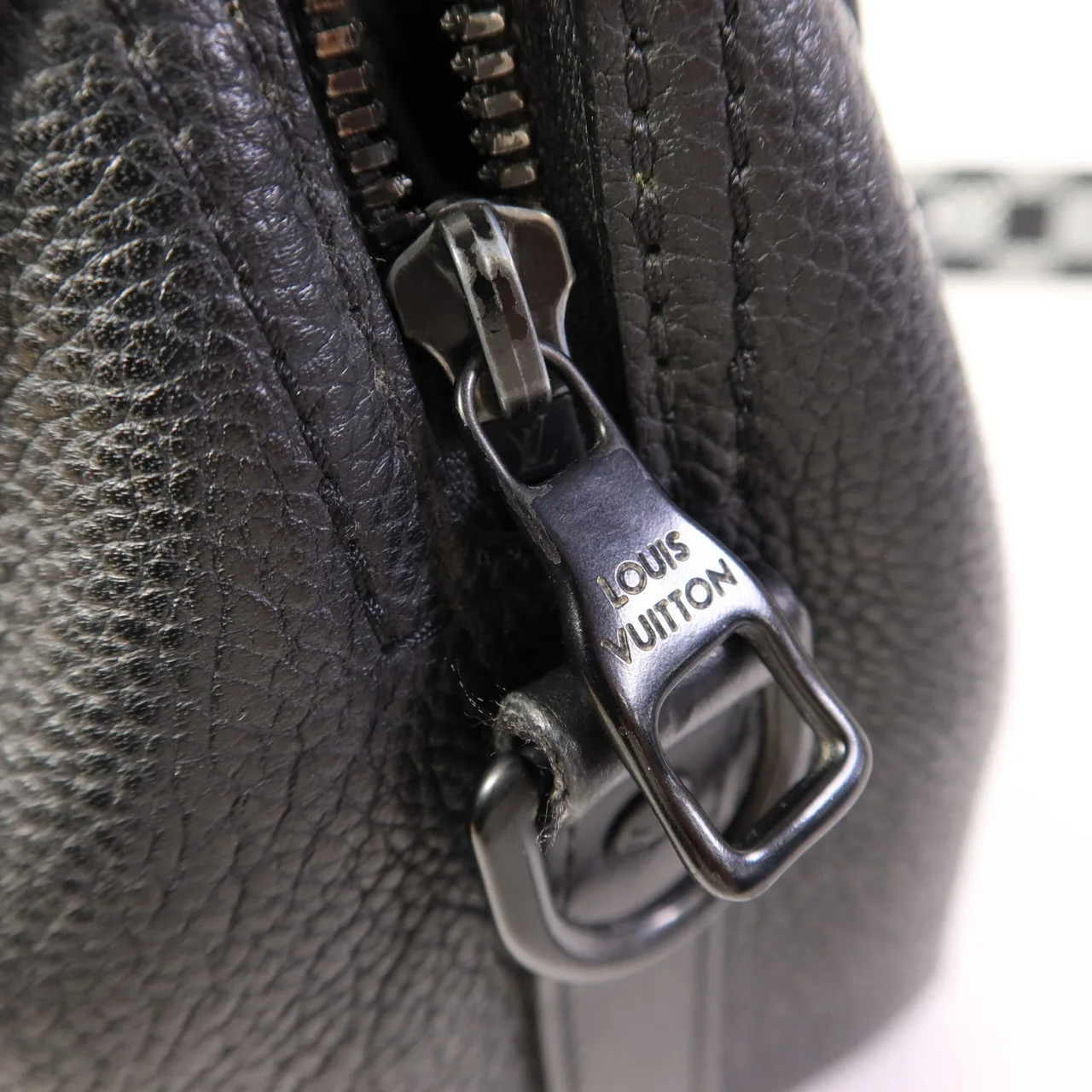 LOUIS VUITTON Keepall M57417 肩背包 牛皮 黑色 / Black 牛皮 中古品B - 縮圖 10