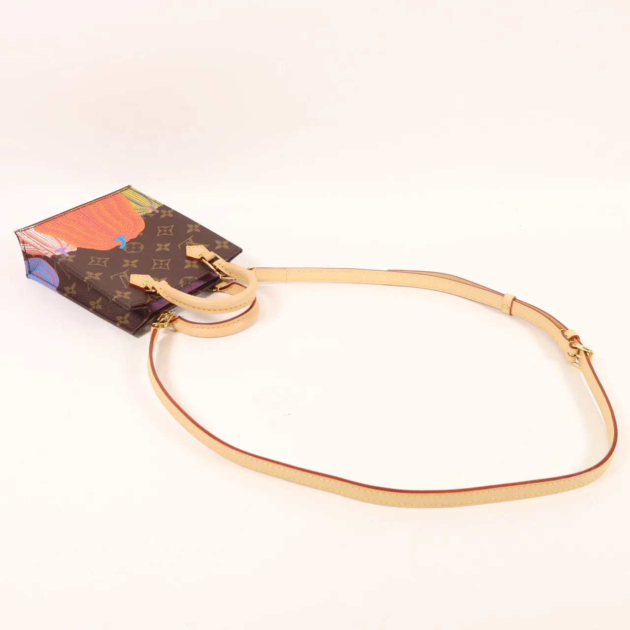 LOUIS VUITTON Sac Plat M82112 兩用包 塗層帆布 棕色 / 多種顏色 塗層帆布 中古品A - 縮圖 7