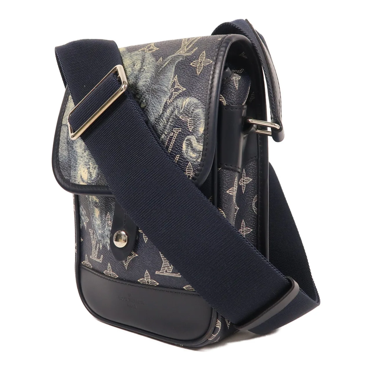 LOUIS VUITTON M54246 肩背包 塗層帆布 藍色 / Blue 塗層帆布 中古品B - 縮圖 3