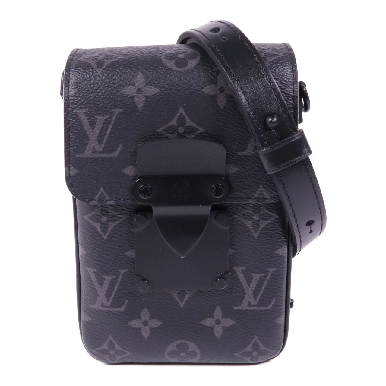 LOUIS VUITTON S-Lock M82252 肩背包 塗層帆布 黑色