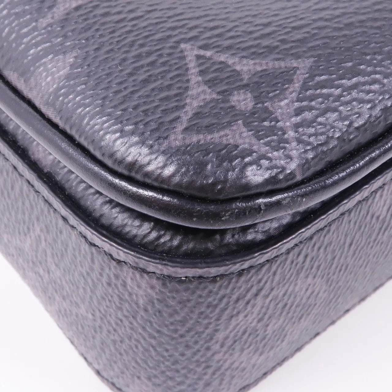 LOUIS VUITTON S-Lock M82252 肩背包 塗層帆布 黑色 塗層帆布 中古品B - 縮圖 8