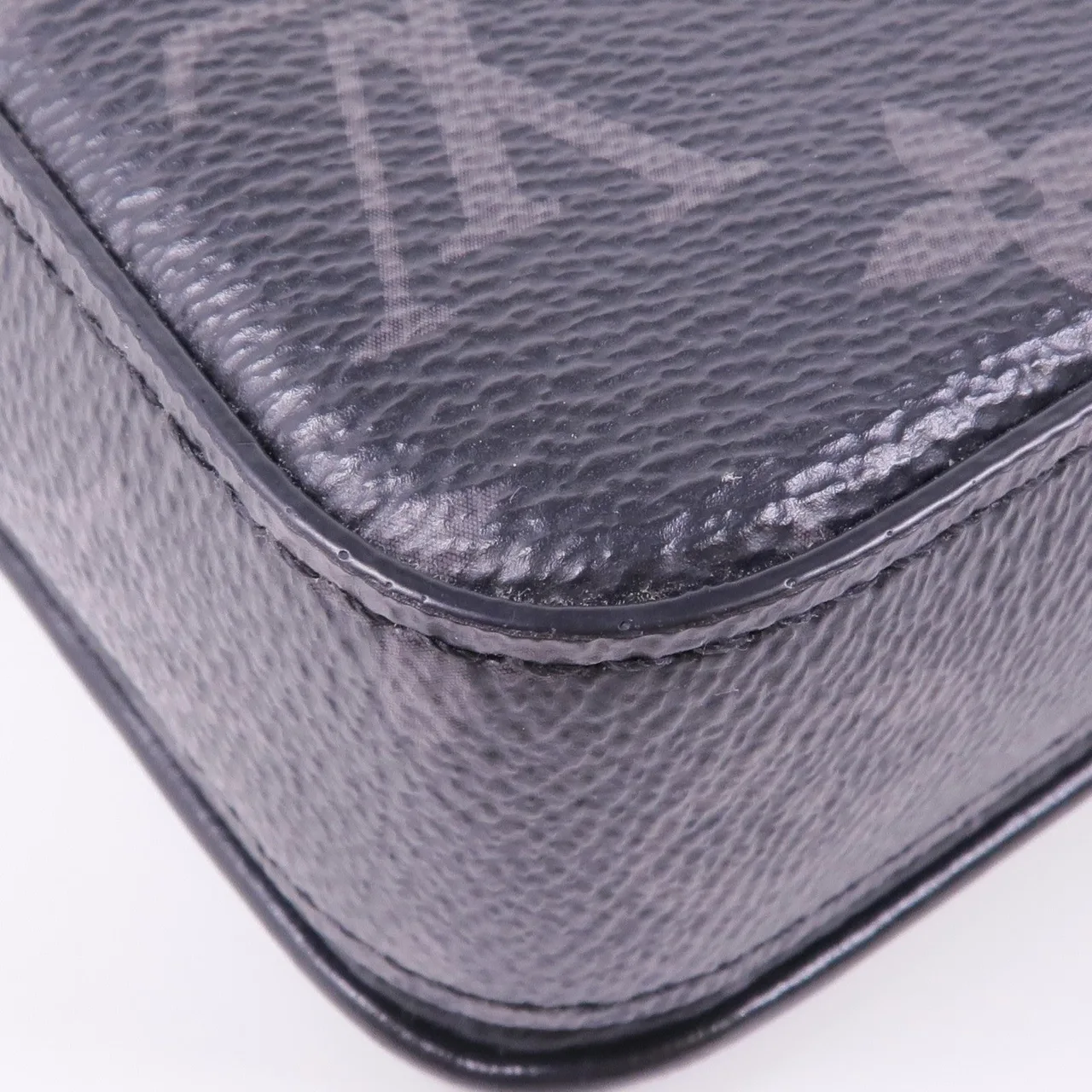 LOUIS VUITTON S-Lock M82252 肩背包 塗層帆布 黑色 塗層帆布 中古品B - 縮圖 10