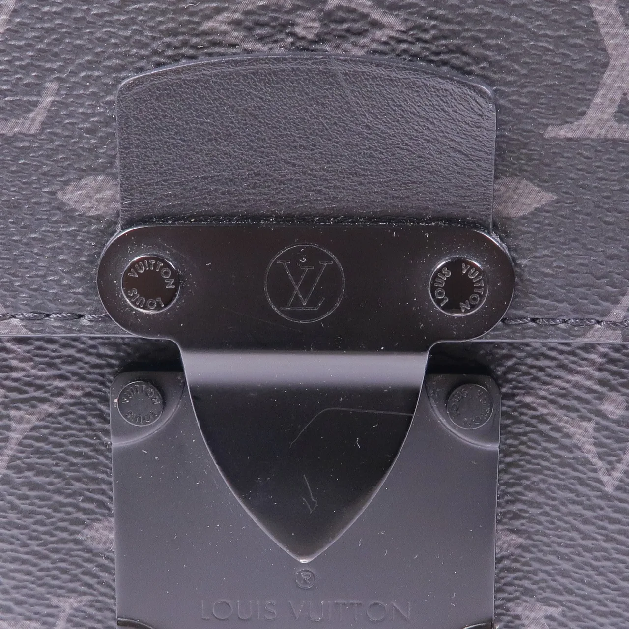 LOUIS VUITTON S-Lock M82252 肩背包 塗層帆布 黑色 塗層帆布 中古品B - 縮圖 11