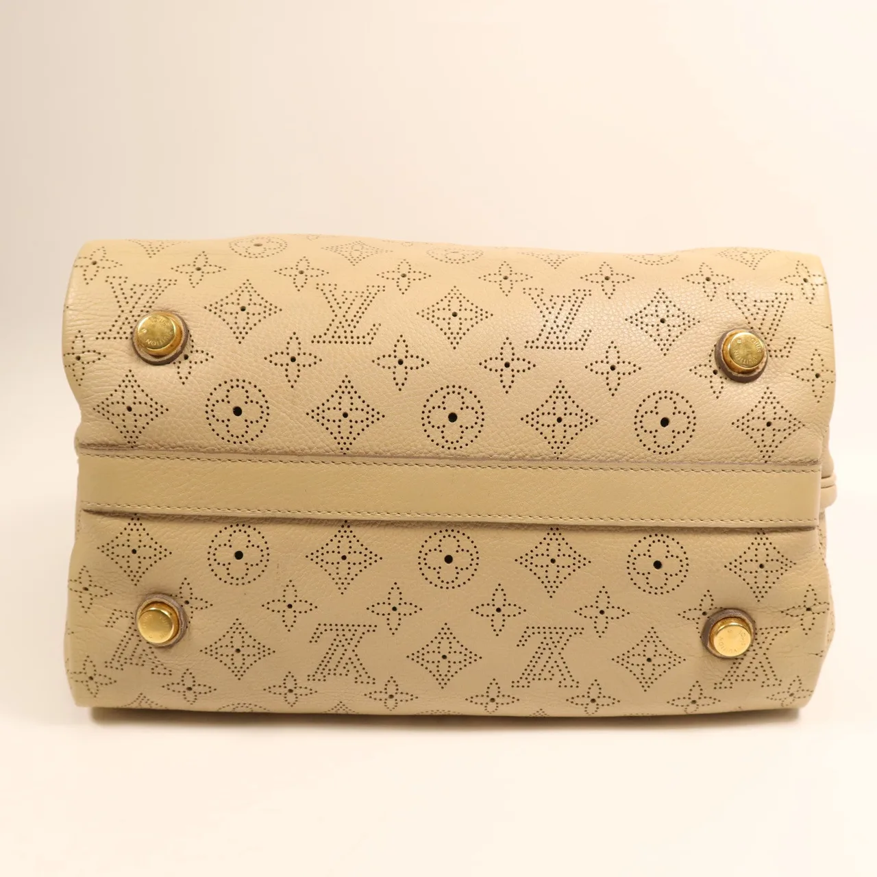 LOUIS VUITTON M93081 手提包 牛皮 米色 / Beige 牛皮 中古品B - 縮圖 4