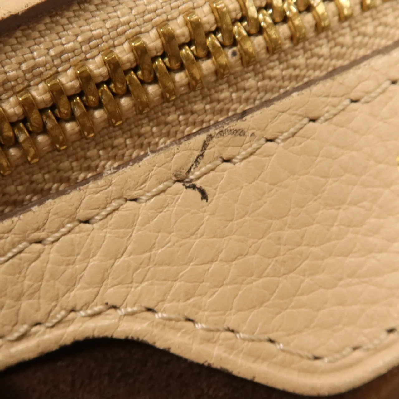 LOUIS VUITTON M93081 手提包 牛皮 米色 / Beige 牛皮 中古品B - 縮圖 14