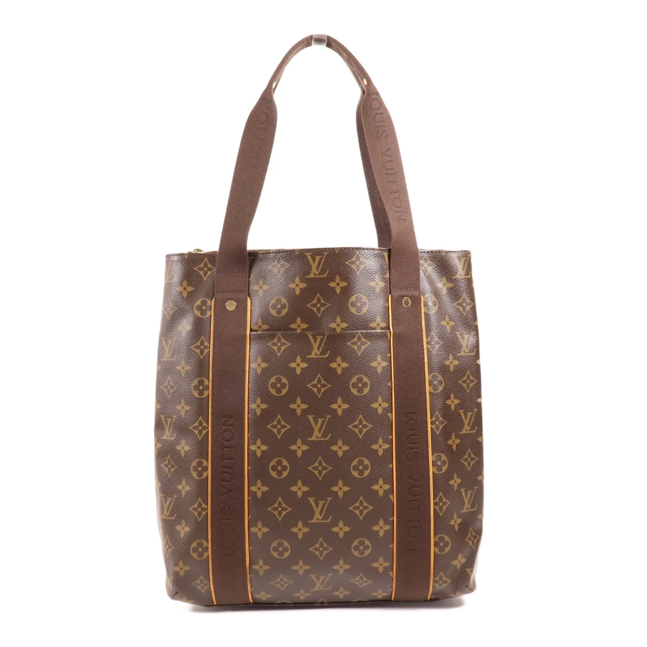 LOUIS VUITTON Cabas Beaubourg M53013 Tote Bag Coated Canvas 棕色