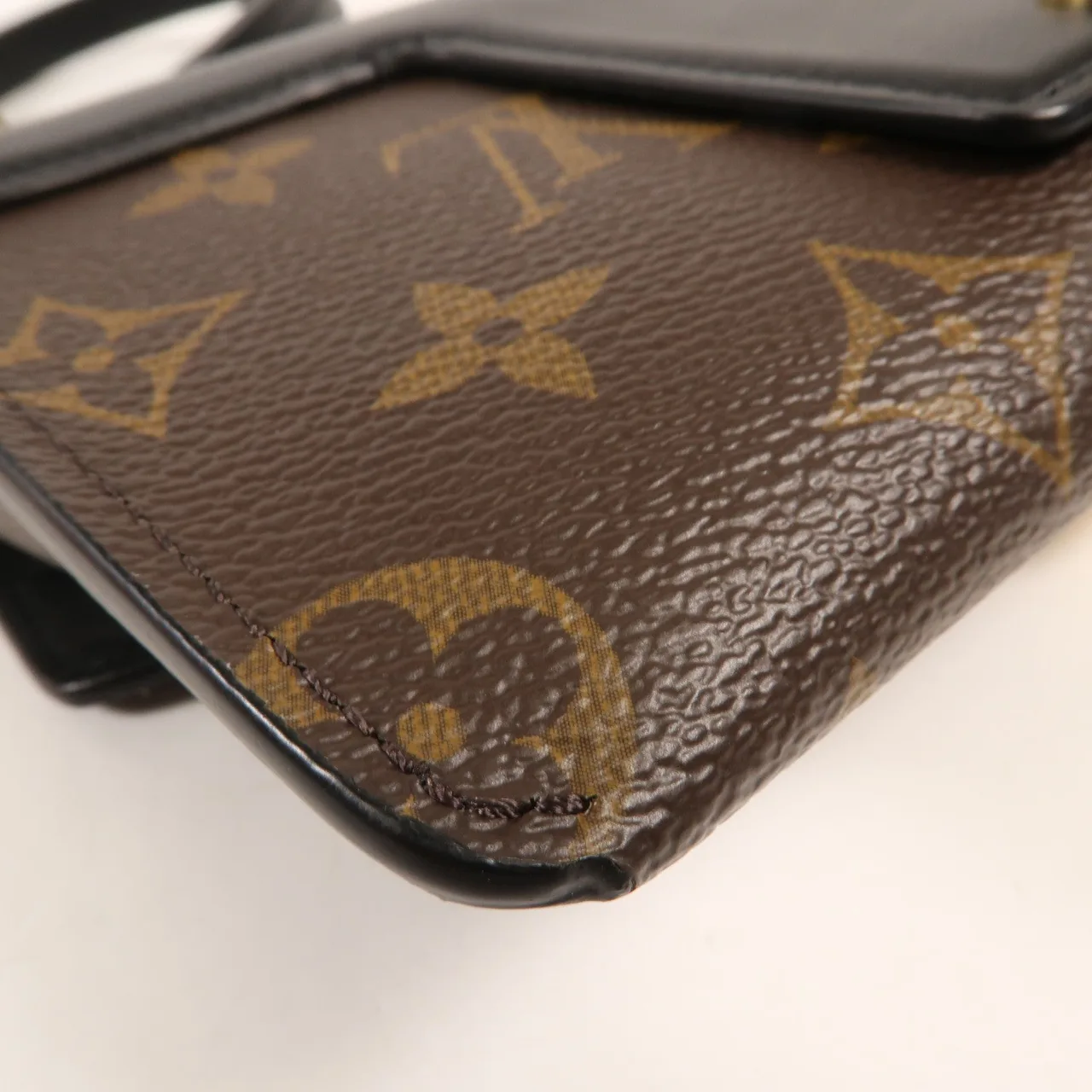LOUIS VUITTON M80559 兩用包 塗層帆布 棕色 / 黑色 / Black/Brown 塗層帆布 中古品B - 縮圖 8