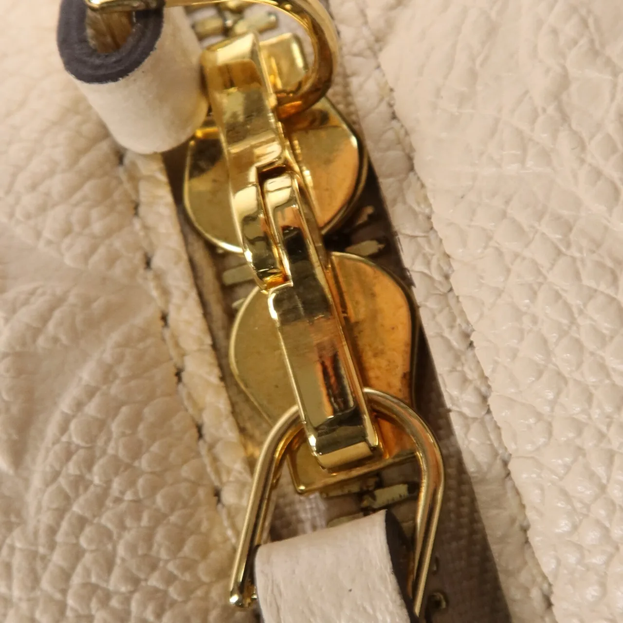 LOUIS VUITTON M45276 肩背包 牛皮 米色 / White 牛皮 中古品A - 縮圖 17