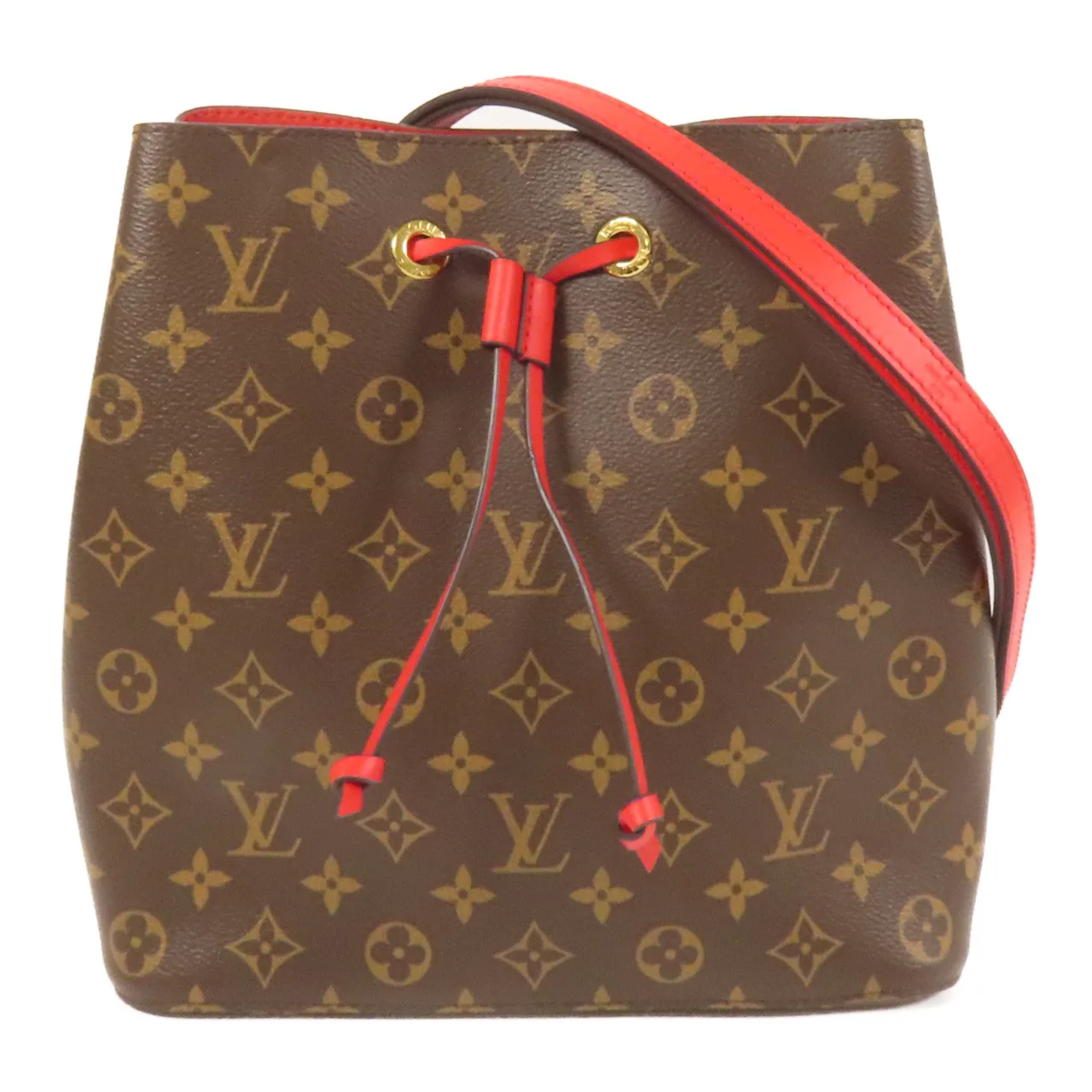 LOUIS VUITTON NeoNoe M44021 肩背包 塗層帆布 紅色 / Red