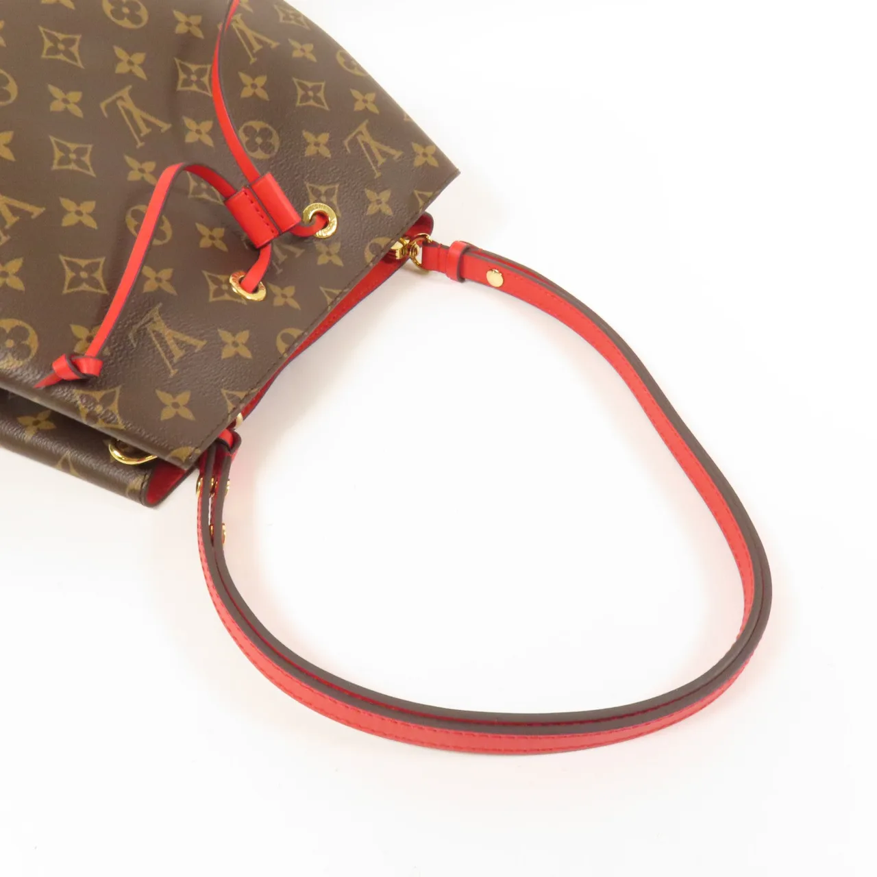 LOUIS VUITTON NeoNoe M44021 肩背包 塗層帆布 紅色 / Red 塗層帆布 中古品A - 縮圖 5