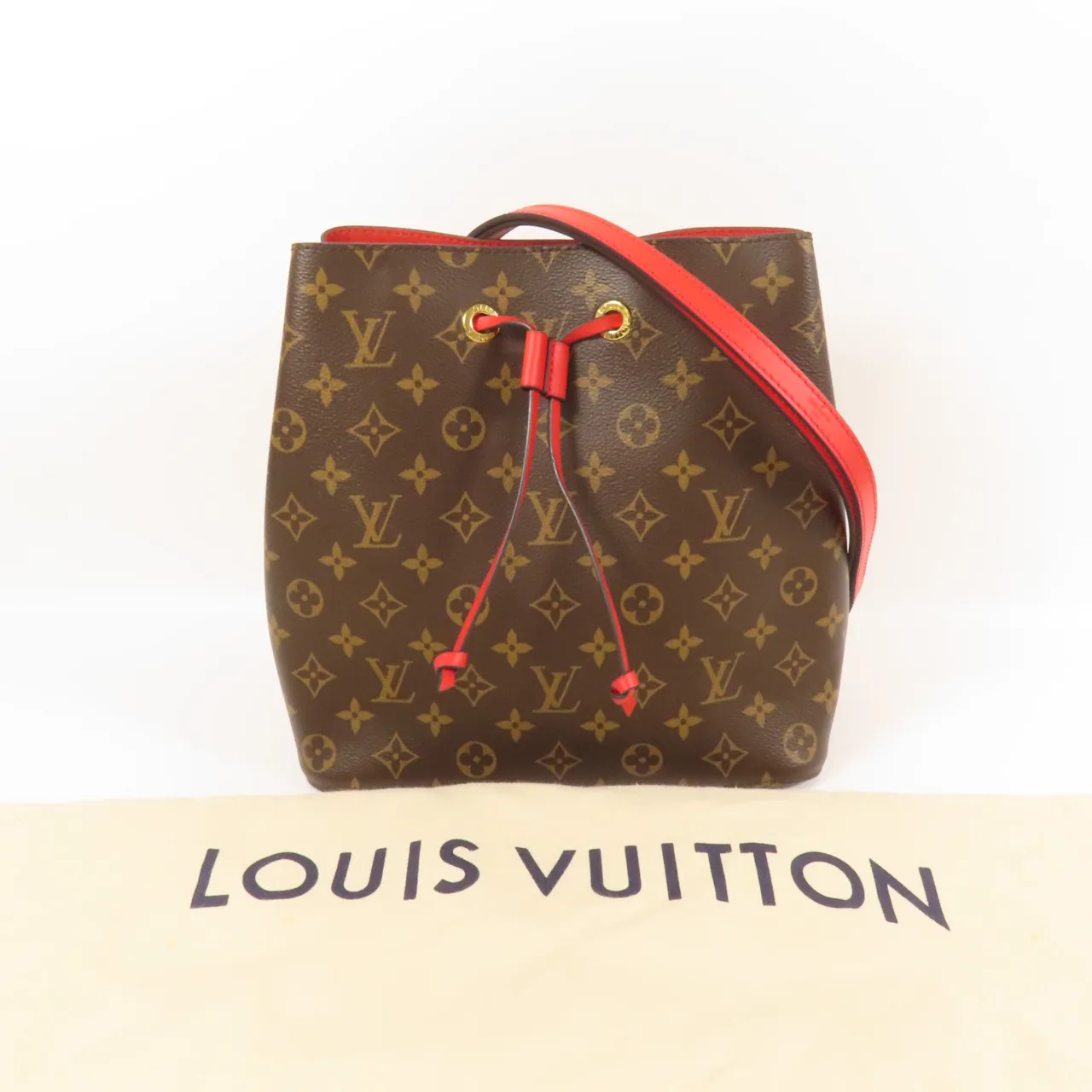 LOUIS VUITTON NeoNoe M44021 肩背包 塗層帆布 紅色 / Red 塗層帆布 中古品A - 縮圖 11