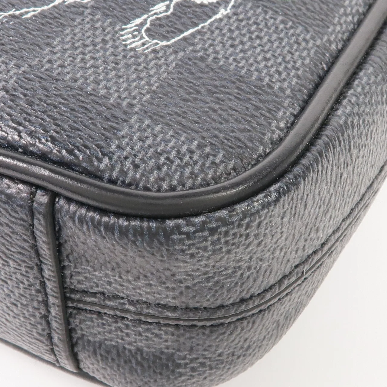 LOUIS VUITTON Danube Slim N40239 肩背包 塗層帆布 黑色 / 灰色 塗層帆布 中古品A - 縮圖 6