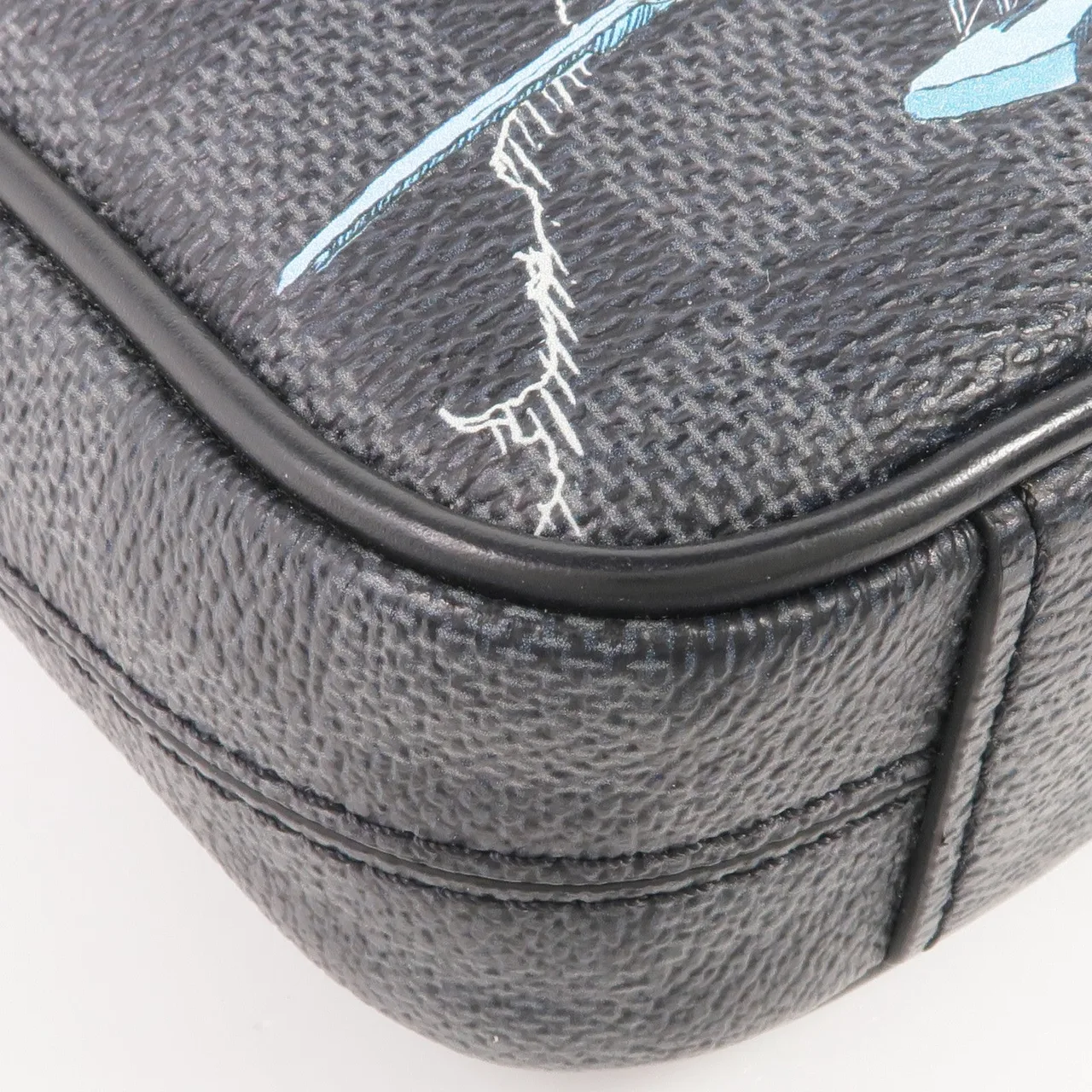 LOUIS VUITTON Danube Slim N40239 肩背包 塗層帆布 黑色 / 灰色 塗層帆布 中古品A - 縮圖 7