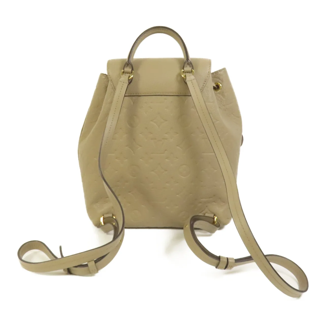 LOUIS VUITTON Montsouris M45410 Backpack Calfskin 米色 Calfskin Rank A - Thumbnail 2