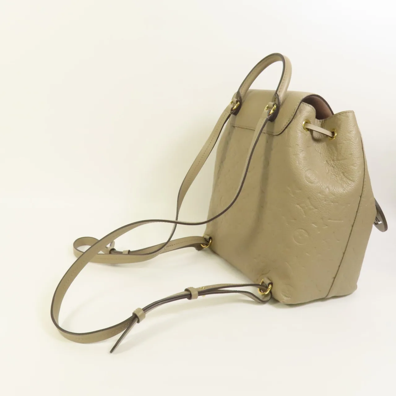 LOUIS VUITTON Montsouris M45410 Backpack Calfskin 米色 Calfskin Rank A - Thumbnail 5