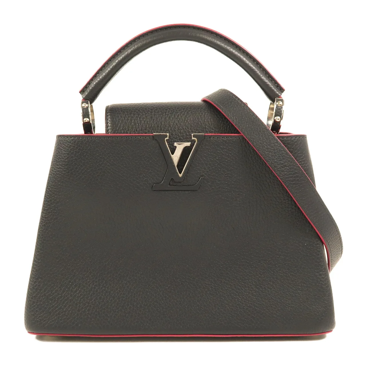 LOUIS VUITTON Capucines M94517 2-Way Bag Calfskin 黑色