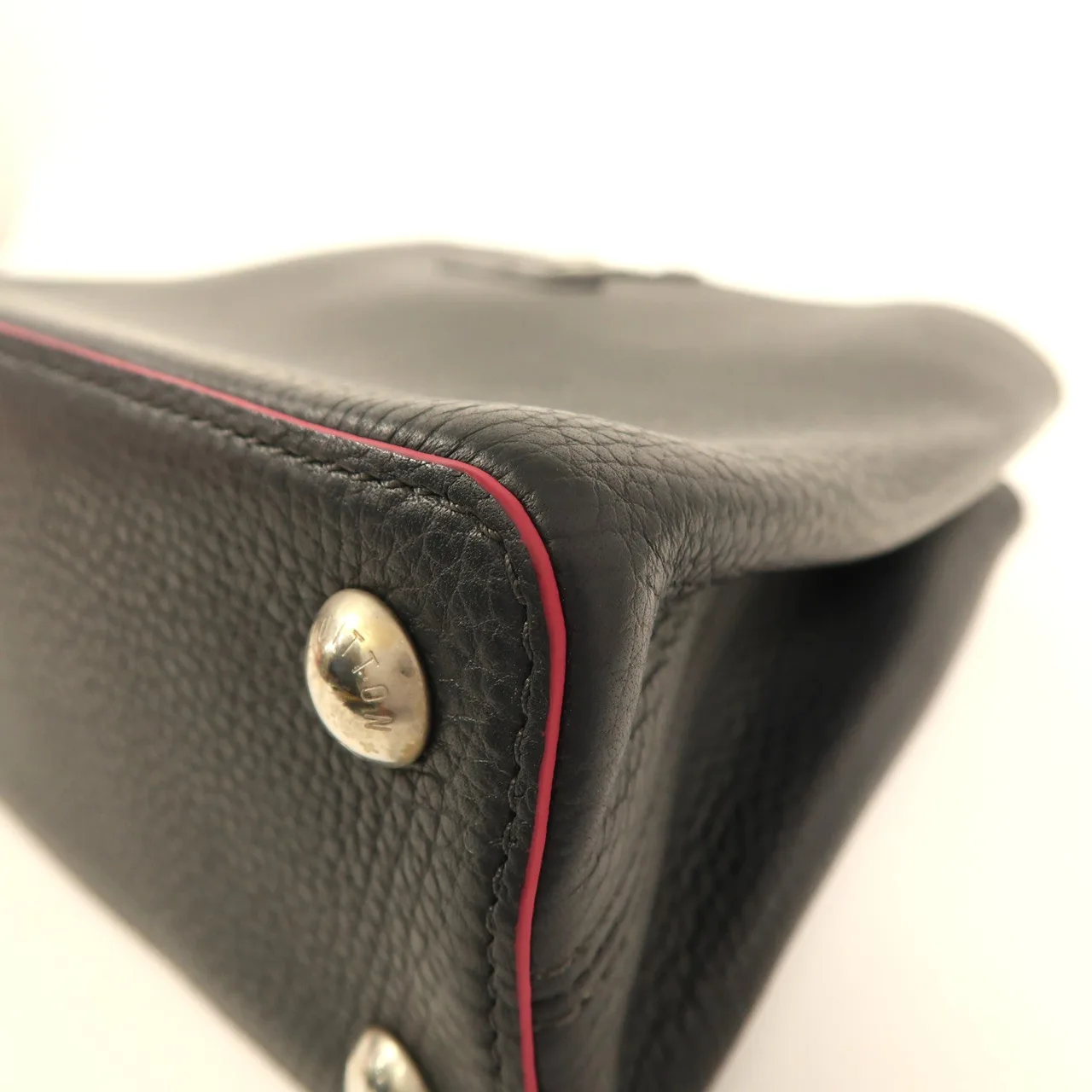 LOUIS VUITTON Capucines M94517 2-Way Bag Calfskin 黑色 Calfskin Rank B - Thumbnail 5