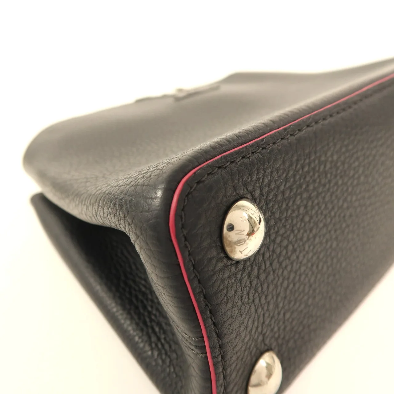 LOUIS VUITTON Capucines M94517 2-Way Bag Calfskin 黑色 Calfskin Rank B - Thumbnail 6