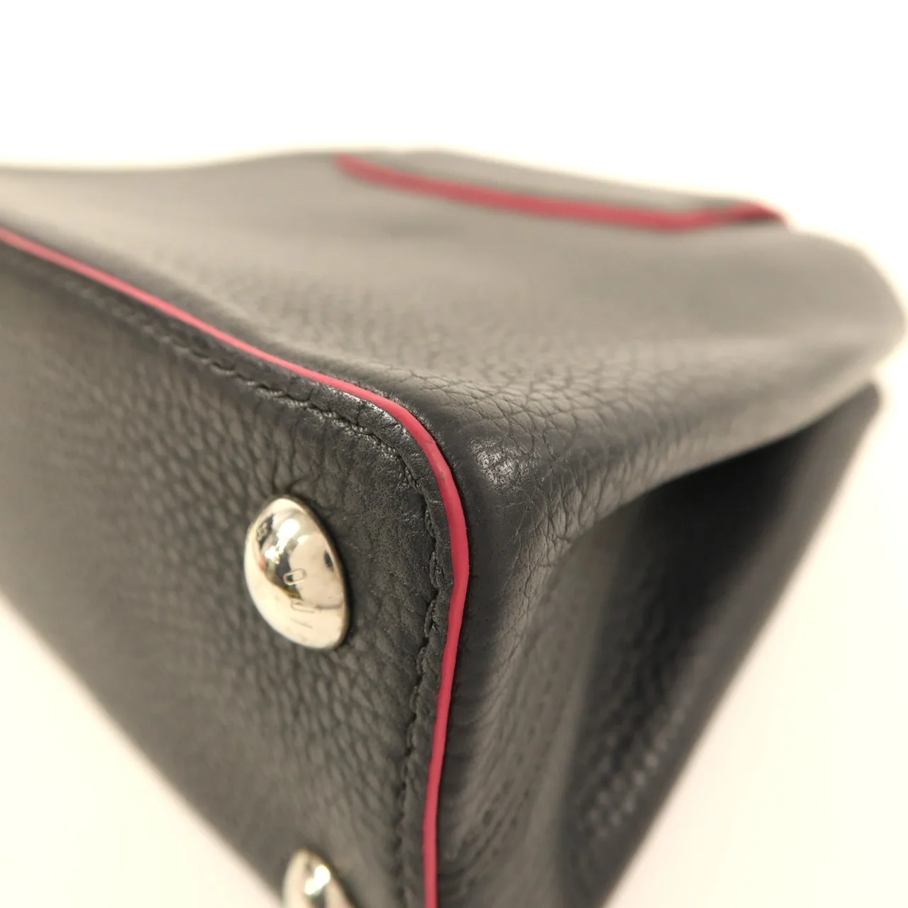 LOUIS VUITTON Capucines M94517 2-Way Bag Calfskin 黑色 Calfskin Rank B - Thumbnail 7