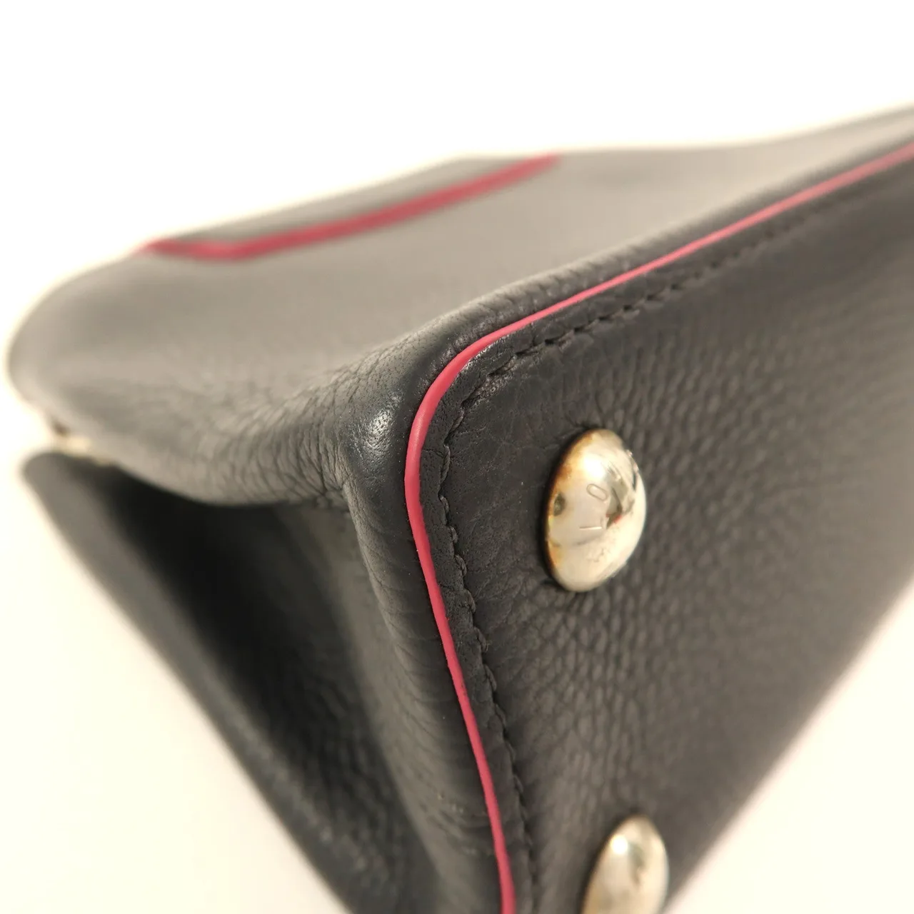 LOUIS VUITTON Capucines M94517 2-Way Bag Calfskin 黑色 Calfskin Rank B - Thumbnail 8