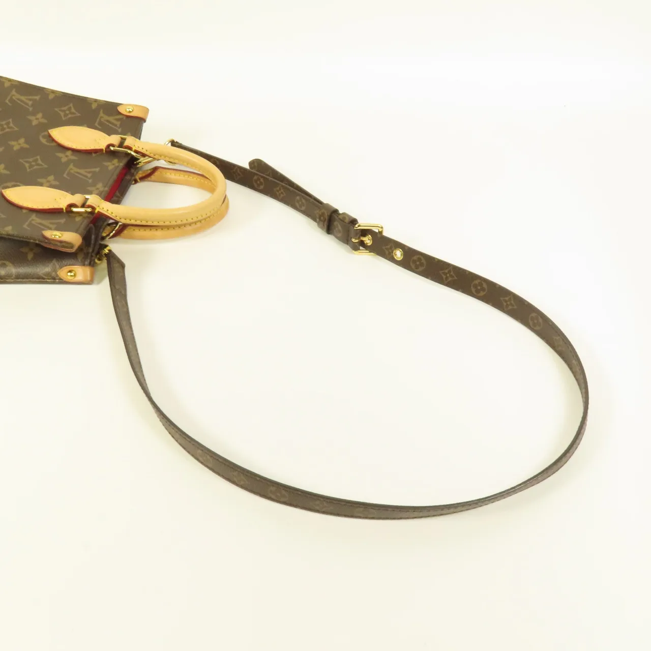 LOUIS VUITTON Sac Plat M45847 2-Way Bag Coated Canvas 棕色 / Brown Coated Canvas Rank B - Thumbnail 5