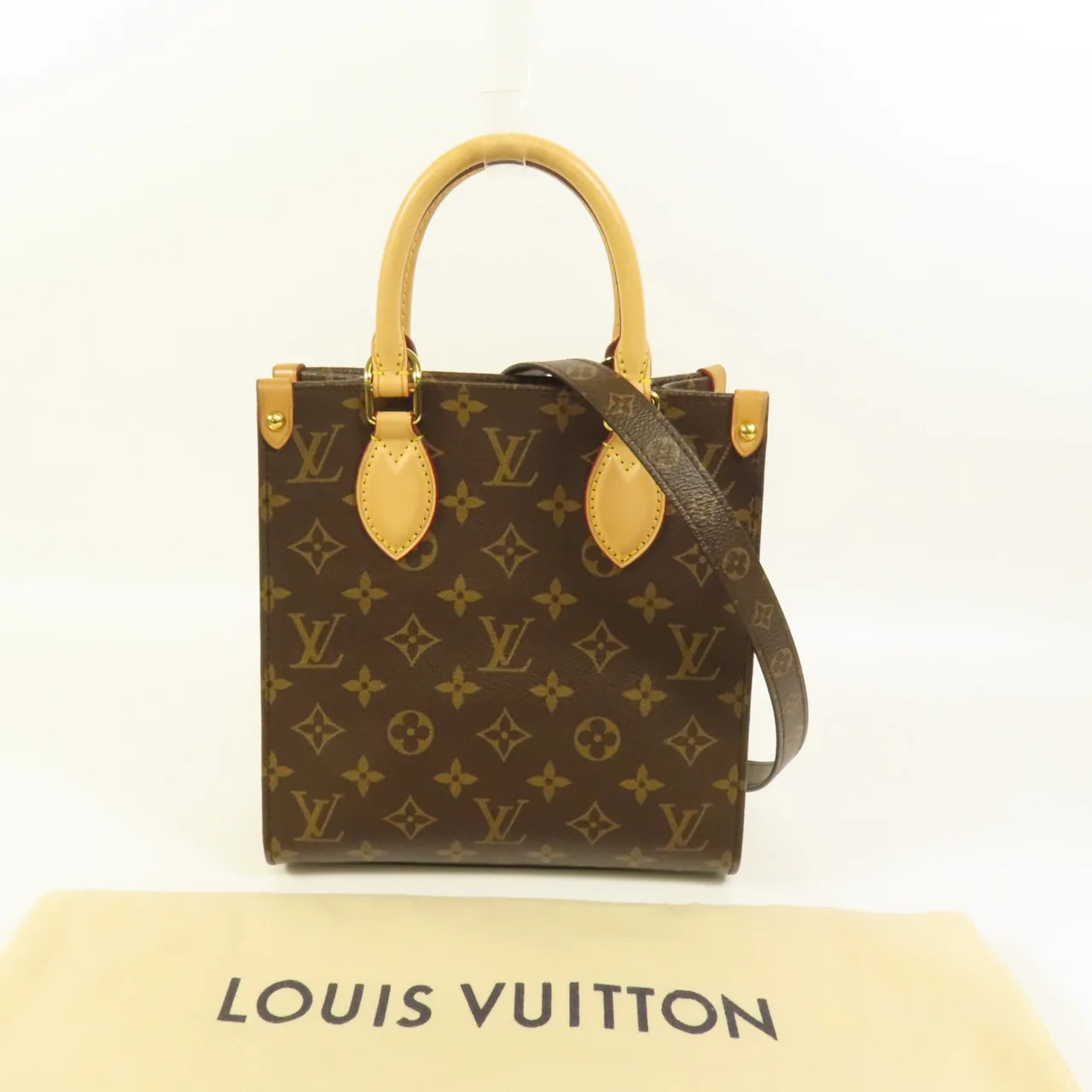 LOUIS VUITTON Sac Plat M45847 2-Way Bag Coated Canvas 棕色 / Brown Coated Canvas Rank B - Thumbnail 10