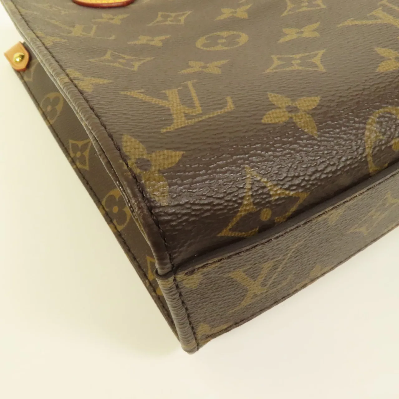 LOUIS VUITTON Sac Plat M45847 2-Way Bag Coated Canvas 棕色 / Brown Coated Canvas Rank B - Thumbnail 14