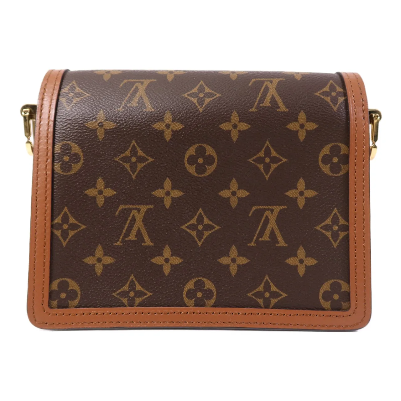 LOUIS VUITTON Mini Dauphine M45959 Shoulder Bag Coated Canvas 棕色 Coated Canvas Rank B - Thumbnail 2