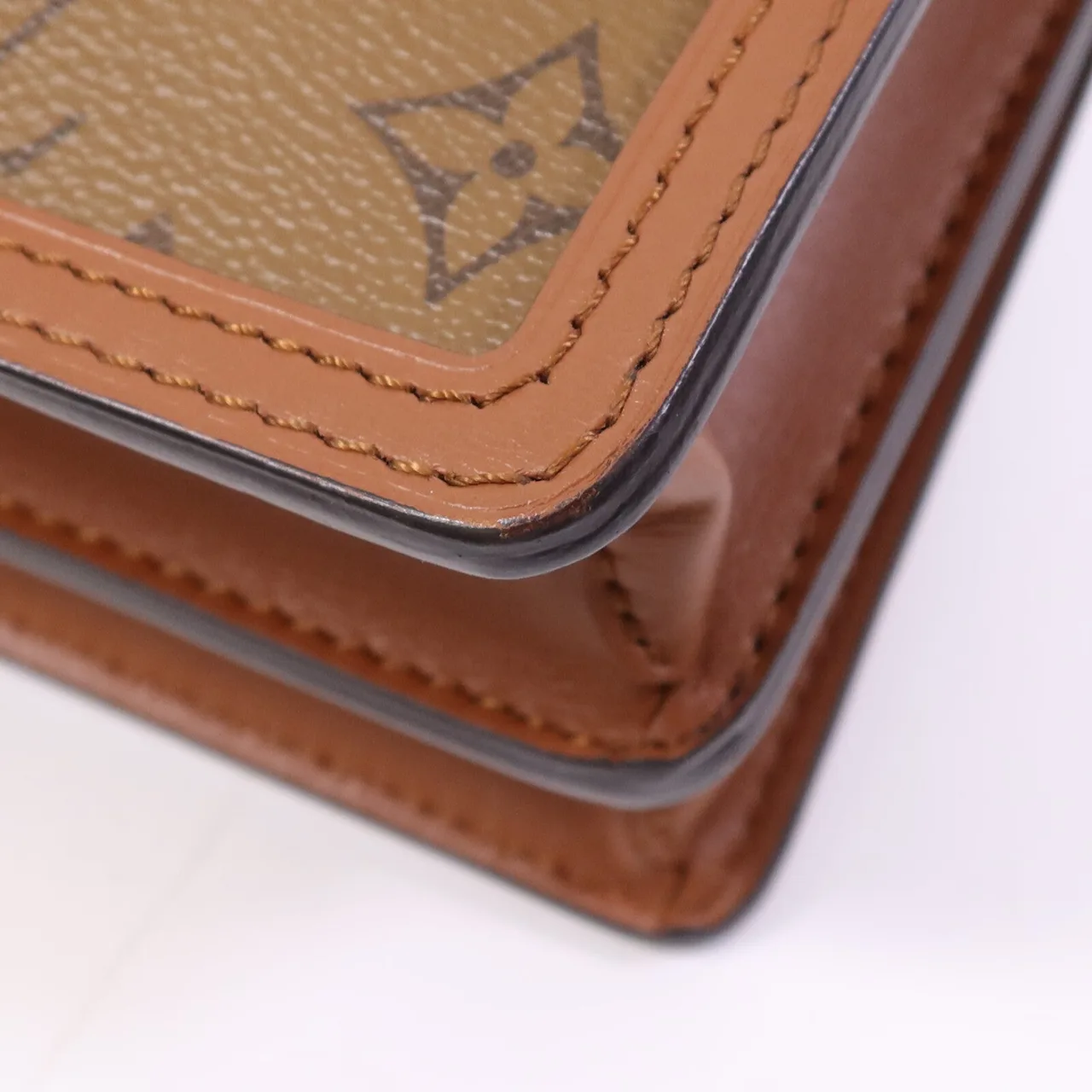 LOUIS VUITTON Mini Dauphine M45959 Shoulder Bag Coated Canvas 棕色 Coated Canvas Rank B - Thumbnail 8