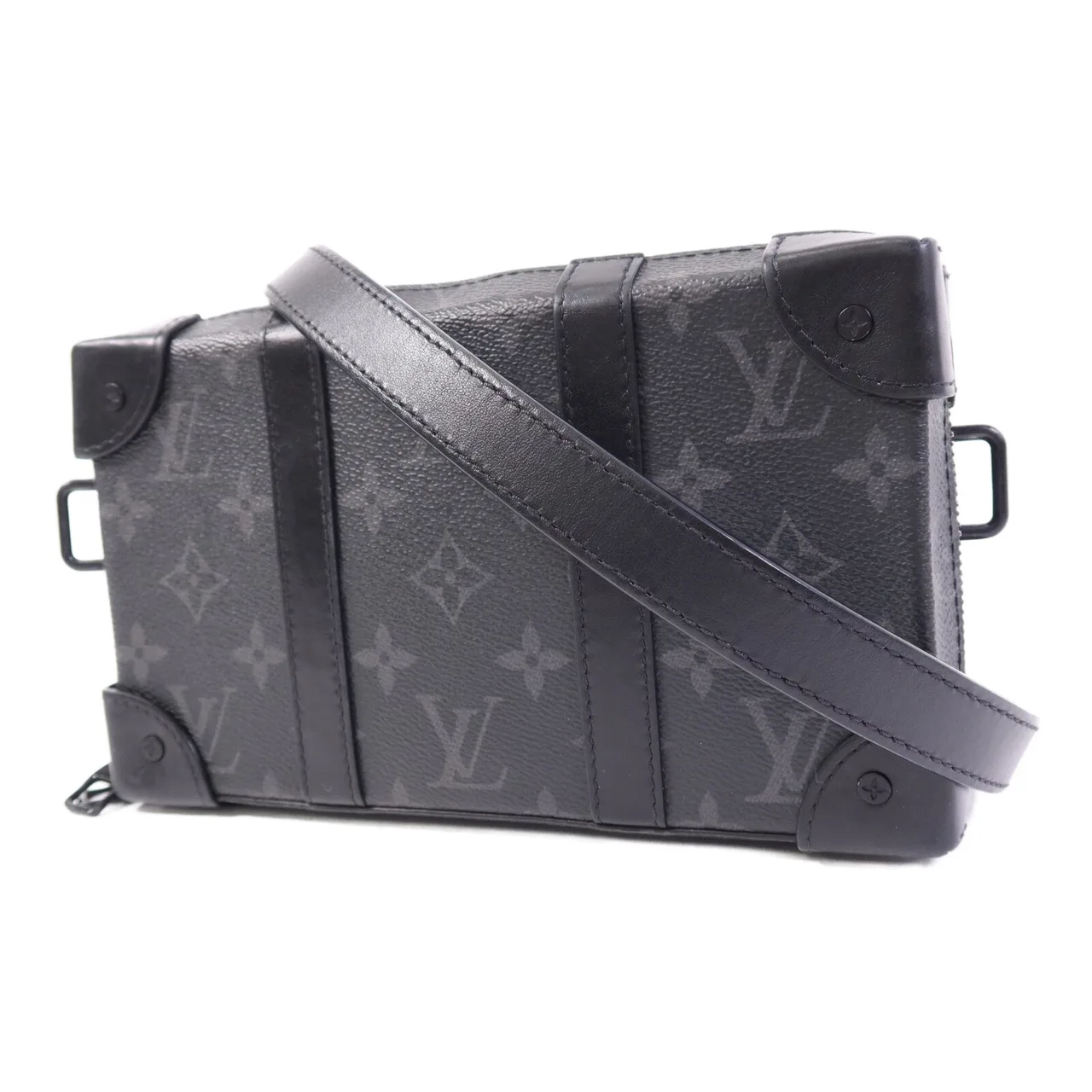 LOUIS VUITTON Soft Trunk M69838 Shoulder Bag Coated Canvas 黑色 / Black Coated Canvas Rank B - Thumbnail 3