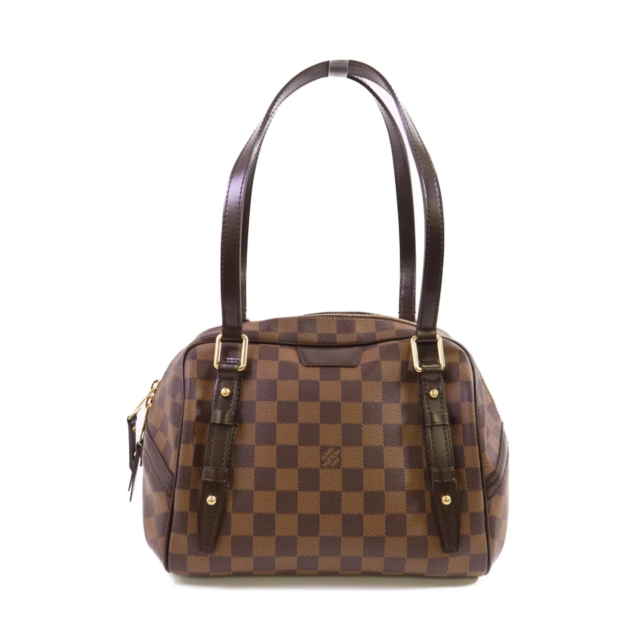 LOUIS VUITTON Rivington N41157 Handbag Coated Canvas 棕色 / Brown