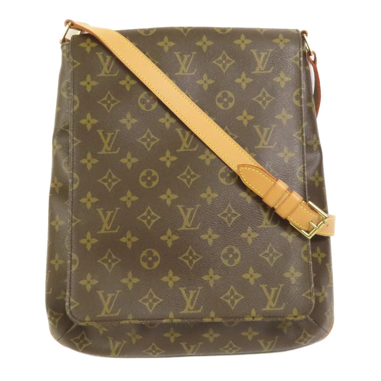 LOUIS VUITTON Musette M51256 Shoulder Bag Coated Canvas 棕色 / Brown