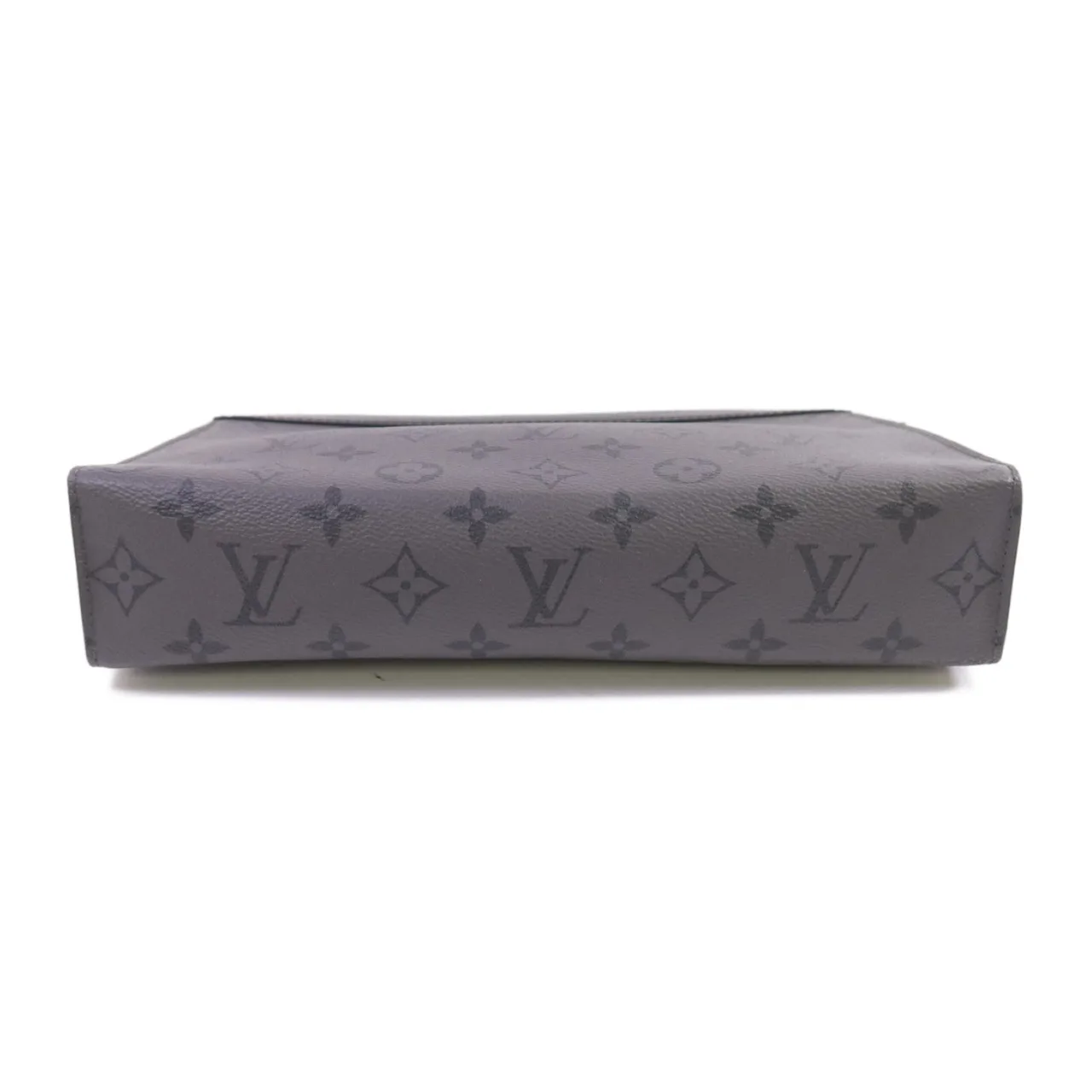 LOUIS VUITTON Pochette Voyage M61692 Clutch Coated Canvas 黑色 / 灰色 Coated Canvas Rank B - Thumbnail 4