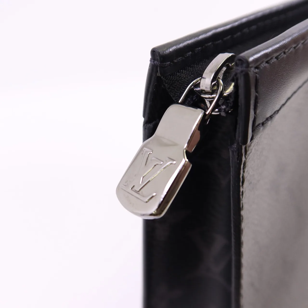 LOUIS VUITTON Pochette Voyage M61692 Clutch Coated Canvas 黑色 / 灰色 Coated Canvas Rank B - Thumbnail 10