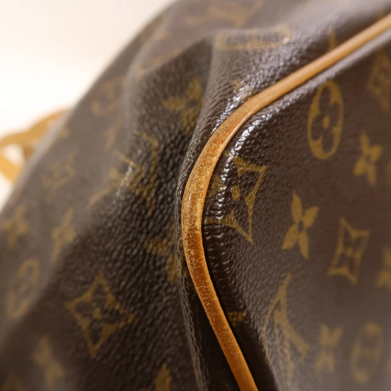 LOUIS VUITTON Palermo M40146 兩用包 塗層帆布 棕色 塗層帆布 中古品B - 縮圖 8