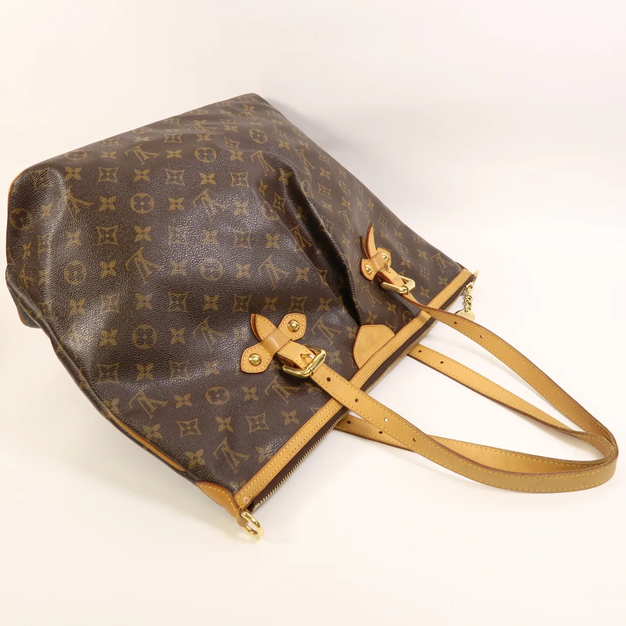 LOUIS VUITTON Palermo M40146 兩用包 塗層帆布 棕色 塗層帆布 中古品B - 縮圖 9