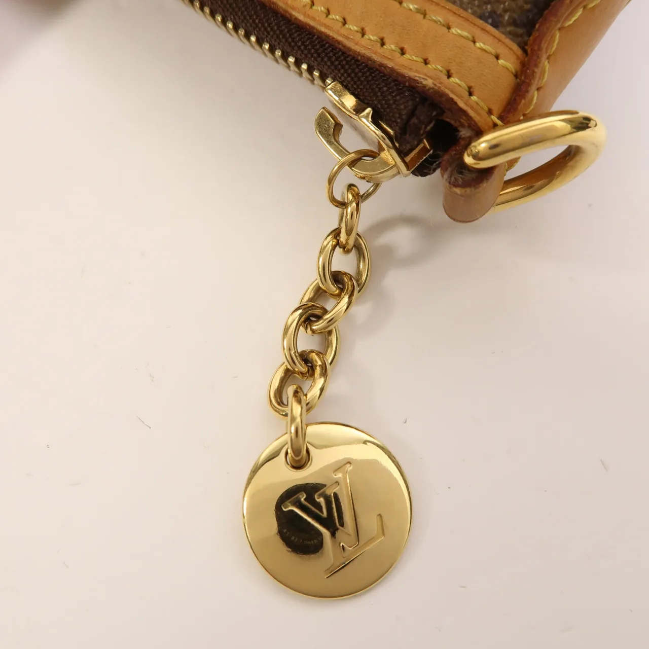 LOUIS VUITTON Palermo M40146 兩用包 塗層帆布 棕色 塗層帆布 中古品B - 縮圖 14