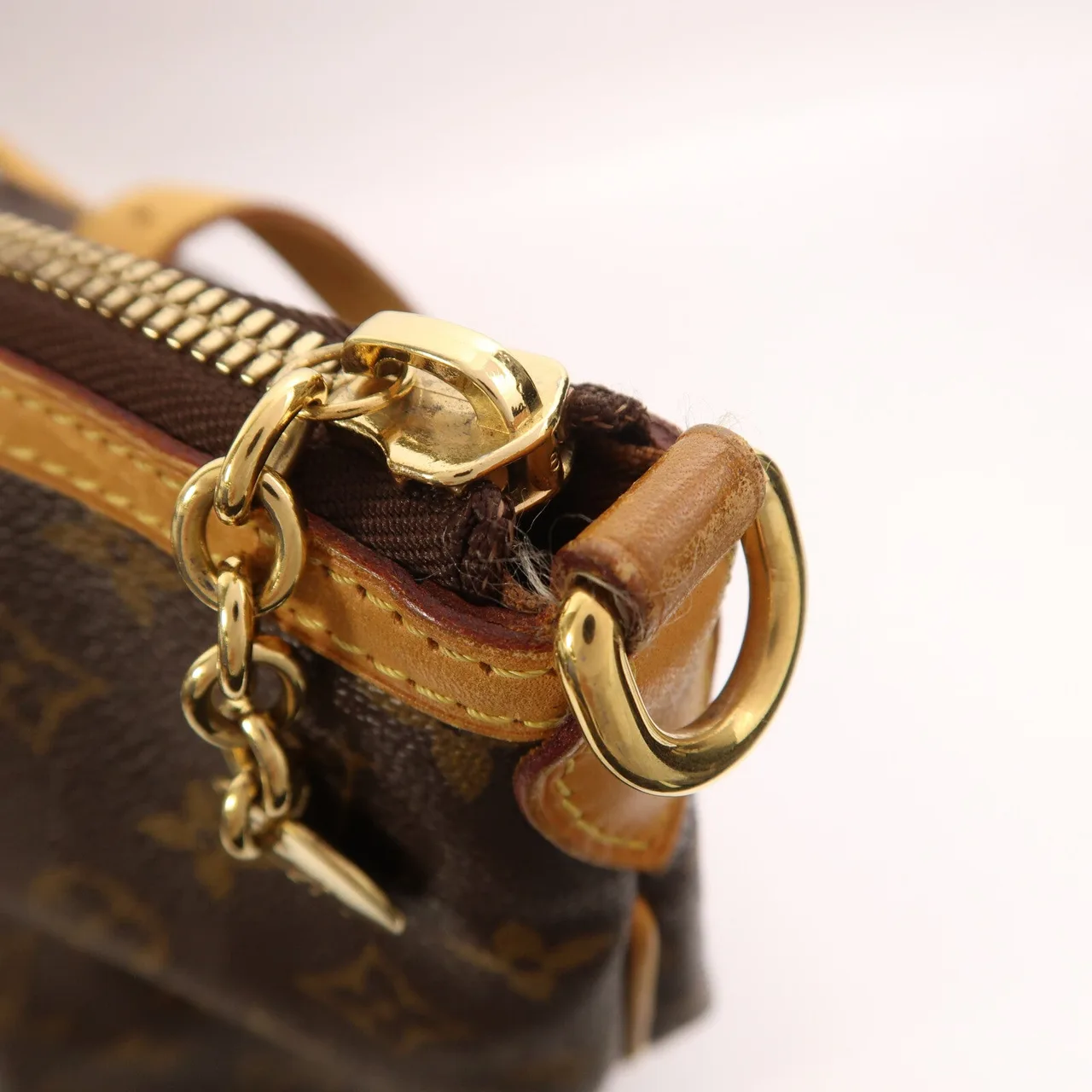 LOUIS VUITTON Palermo M40146 兩用包 塗層帆布 棕色 塗層帆布 中古品B - 縮圖 15