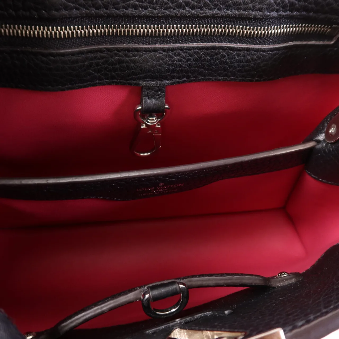 LOUIS VUITTON Capucines N92040 肩背包 牛皮 黑色 / Black 牛皮 中古品A - 縮圖 5