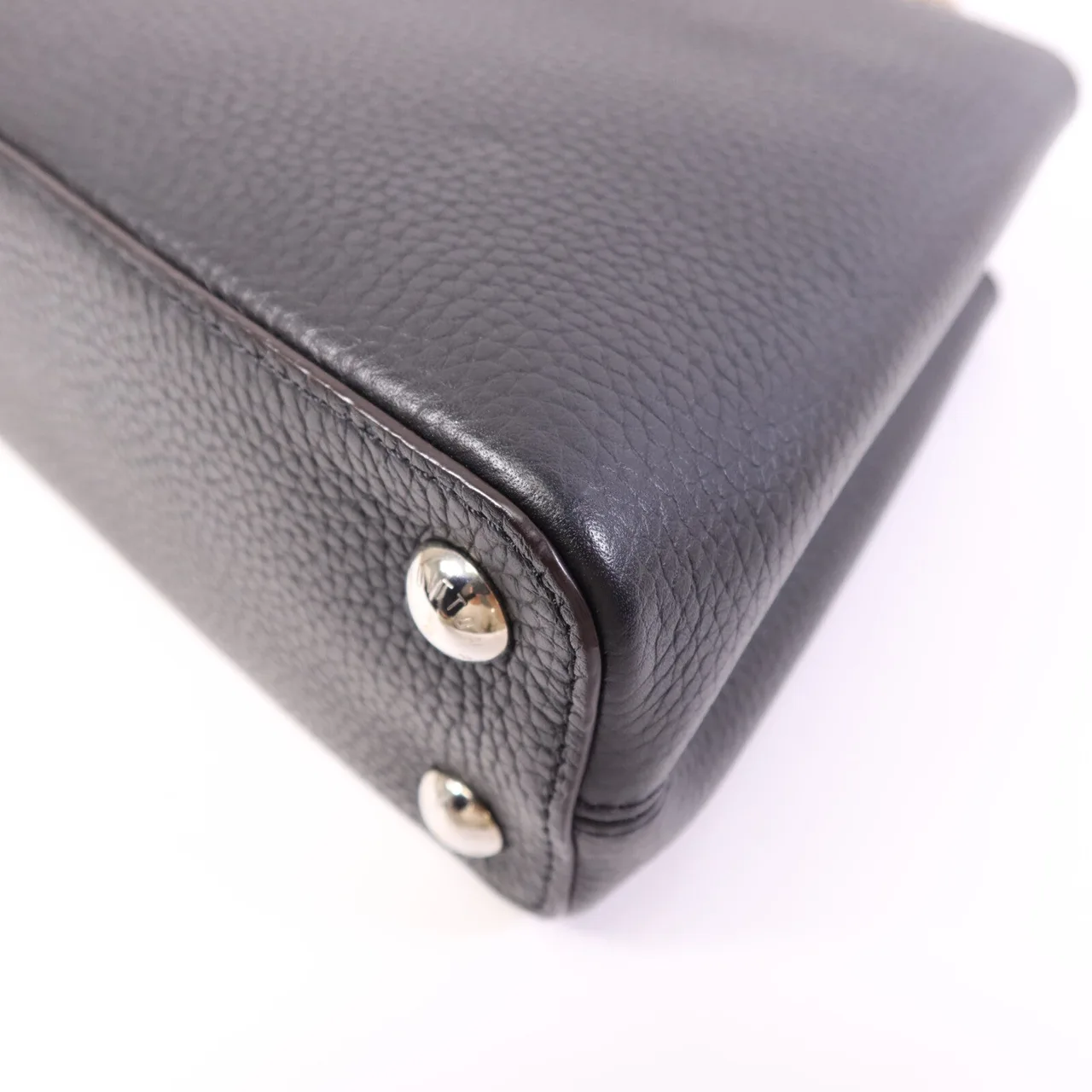 LOUIS VUITTON Capucines N92040 肩背包 牛皮 黑色 / Black 牛皮 中古品A - 縮圖 9