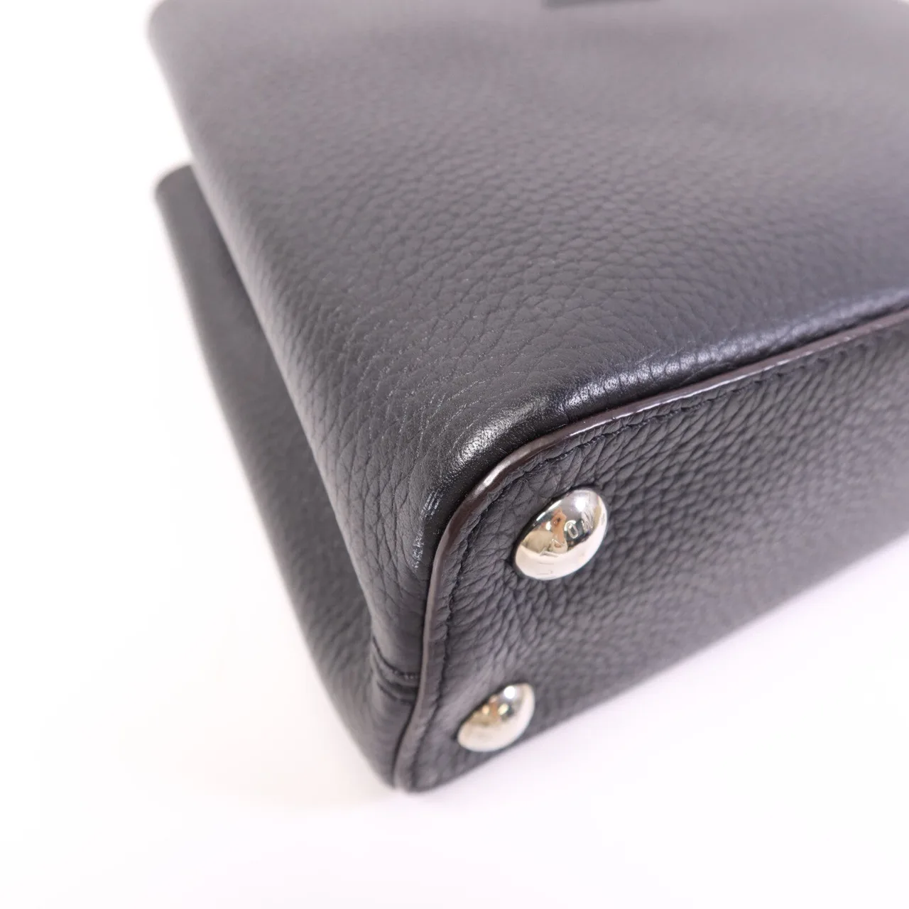 LOUIS VUITTON Capucines N92040 肩背包 牛皮 黑色 / Black 牛皮 中古品A - 縮圖 10