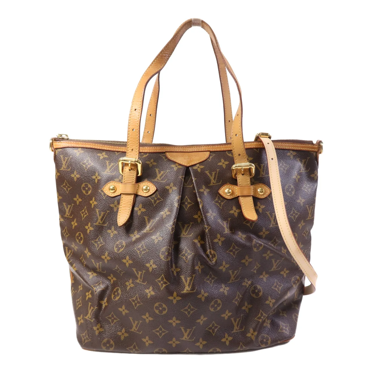 LOUIS VUITTON Palermo M40146 兩用包 塗層帆布 棕色